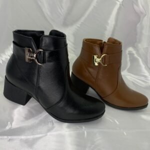 Bota Couro Confort Com Fivela