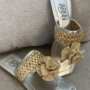 Rasteira Com Flor Artesanal