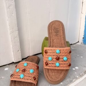 Rasteira De Palha Com Aplicações